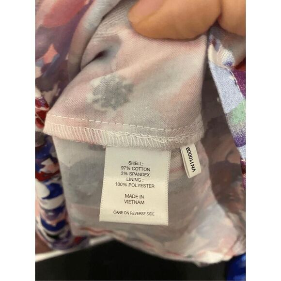 NYCO size 8 floral dress white pink purple New York & company floral summer - Picture 5 of 7
